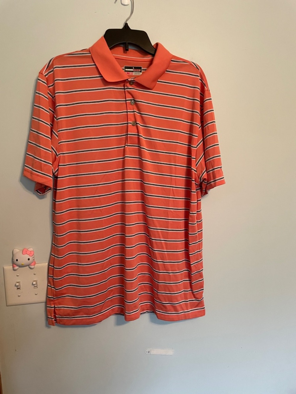 Grand Slam Coral Striped Polo